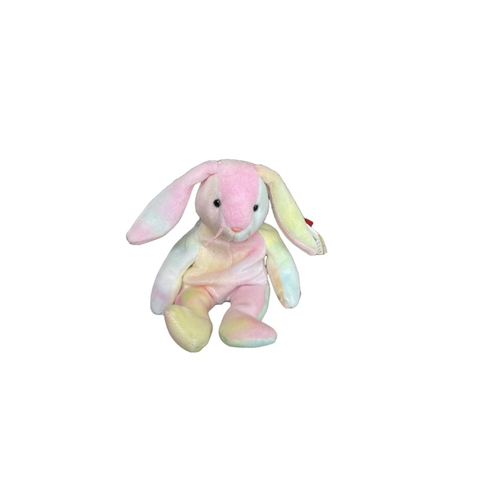 Ty Beanie Baby Hippie Bunny Rabbit Plush Toy Multi-color